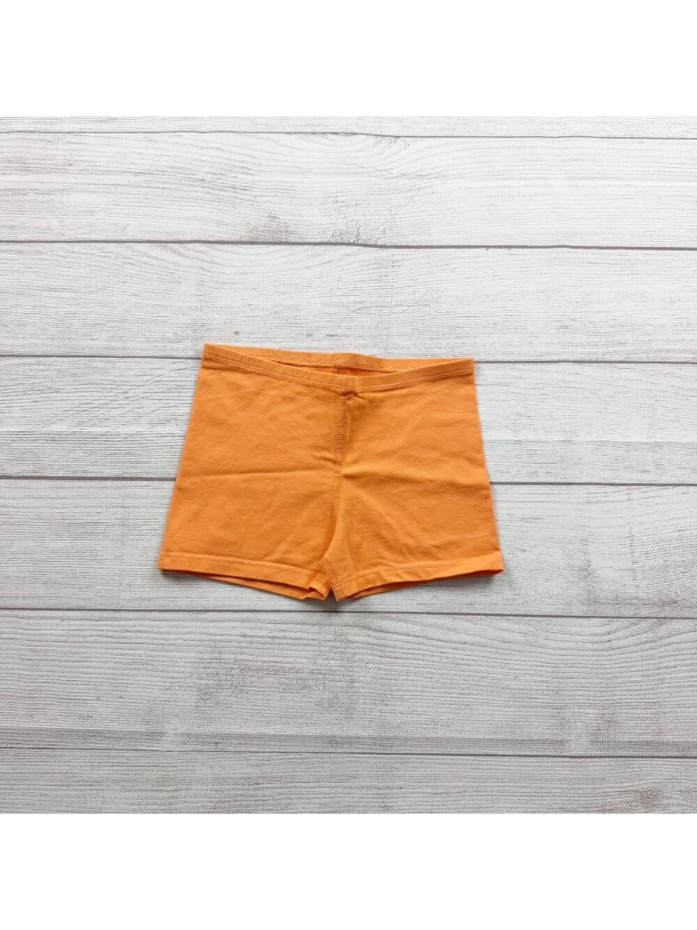 Primary Girls Shorts Orange Bike Shorts Cotton Spandex Stretch Pull On 6-7